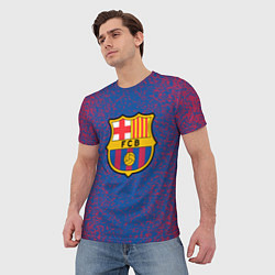 Футболка мужская Barcelona брызги красок, цвет: 3D-принт — фото 2