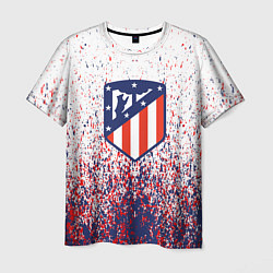Футболка мужская Atletico madrid logo брызги красок, цвет: 3D-принт