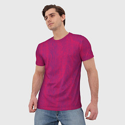 Футболка мужская Розовая мишура, цвет: 3D-принт — фото 2
