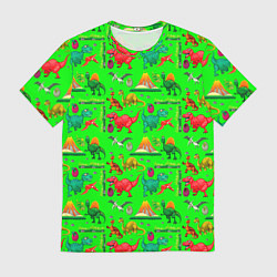 Мужская футболка TEXTURE WITH DINOSAURS