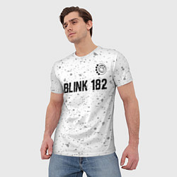Футболка мужская Blink 182 Glitch на светлом фоне, цвет: 3D-принт — фото 2
