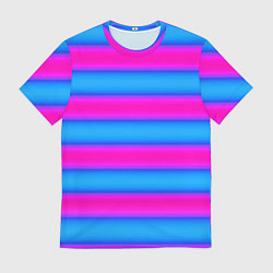 Мужская футболка Striped pattern яркий неоновый полосатый узор