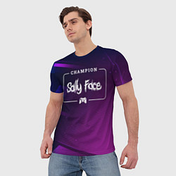 Футболка мужская Sally Face Gaming Champion: рамка с лого и джойсти, цвет: 3D-принт — фото 2