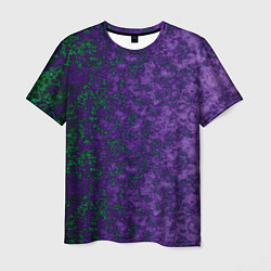 Футболка мужская Marble texture purple green color, цвет: 3D-принт