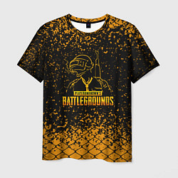 Футболка мужская PlayerUnknowns Battlegrounds - брызги, цвет: 3D-принт