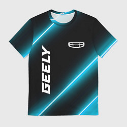 Футболка мужская Geely Неоновые Лампы, цвет: 3D-принт