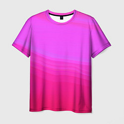 Мужская футболка Neon pink bright abstract background