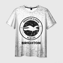 Футболка мужская Brighton с потертостями на светлом фоне, цвет: 3D-принт