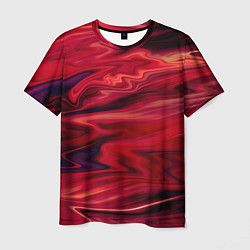 Футболка мужская Красный абстрактный модный узор, цвет: 3D-принт