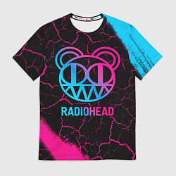 Футболка мужская Radiohead - neon gradient, цвет: 3D-принт