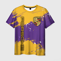 Футболка мужская PORSCHE- LAKERS COLORS, цвет: 3D-принт