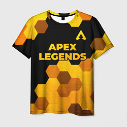 Футболка мужская Apex Legends - gold gradient: символ сверху, цвет: 3D-принт