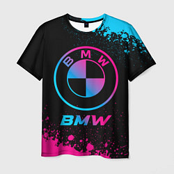 Футболка мужская BMW - neon gradient, цвет: 3D-принт