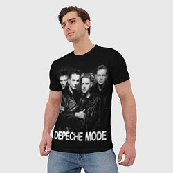 Футболка мужская Depeche Mode - black & white portrait, цвет: 3D-принт — фото 2