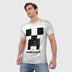 Футболка мужская Minecraft с потертостями на светлом фоне, цвет: 3D-принт — фото 2