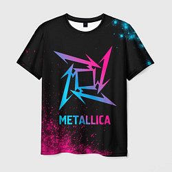 Футболка мужская Metallica - neon gradient, цвет: 3D-принт