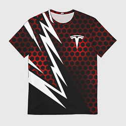 Футболка мужская Тесла - Спорт линия, цвет: 3D-принт