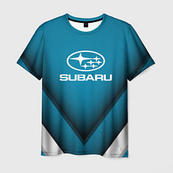 Футболка мужская Subaru - абстракция, цвет: 3D-принт