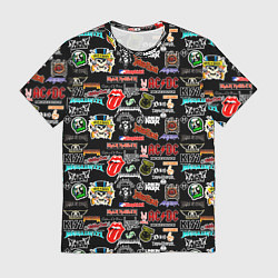 Мужская футболка Famous musical rock bands