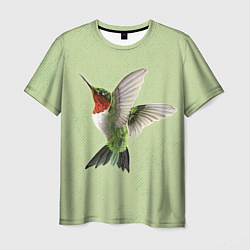 Футболка мужская Одинокая колибри, цвет: 3D-принт