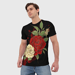 Футболка мужская Прекрасные розы, цвет: 3D-принт — фото 2