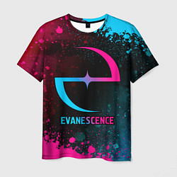 Футболка мужская Evanescence - neon gradient, цвет: 3D-принт