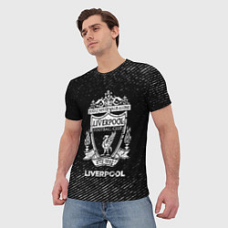Футболка мужская Liverpool с потертостями на темном фоне, цвет: 3D-принт — фото 2
