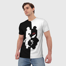 Футболка мужская Monokuma pixel, цвет: 3D-принт — фото 2