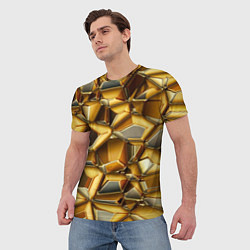 Футболка мужская Золотые камни, цвет: 3D-принт — фото 2