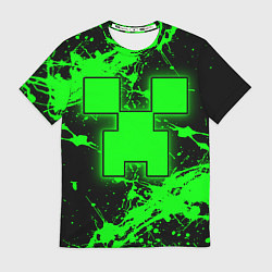 Футболка мужская Minecraft neon green, цвет: 3D-принт