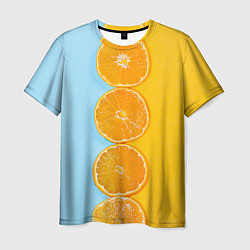 Футболка мужская Круглые апельсинки, цвет: 3D-принт