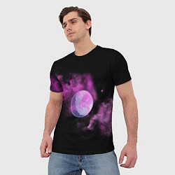 Футболка мужская Космическая Луна в дыму, цвет: 3D-принт — фото 2