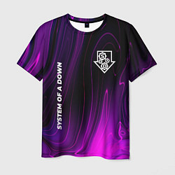 Футболка мужская System of a Down violet plasma, цвет: 3D-принт