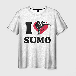 Футболка мужская I love sumo fighter, цвет: 3D-принт