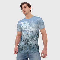 Футболка мужская Ледяные горы со снегом, цвет: 3D-принт — фото 2