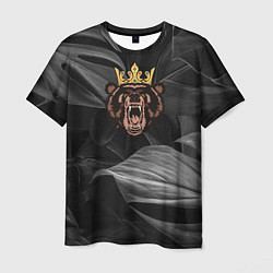 Футболка мужская Русский Царь зверей Медведь, цвет: 3D-принт
