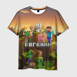 Футболка мужская Евгений Minecraft, цвет: 3D-принт