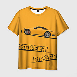 Футболка мужская Желтая машинка street racer, цвет: 3D-принт