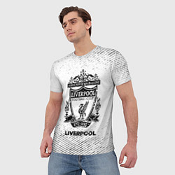 Футболка мужская Liverpool с потертостями на светлом фоне, цвет: 3D-принт — фото 2