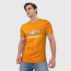 Футболка мужская Chevrolet абстракция, цвет: 3D-принт — фото 2