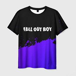 Футболка мужская Fall Out Boy purple grunge, цвет: 3D-принт