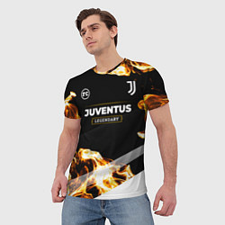 Футболка мужская Juventus legendary sport fire, цвет: 3D-принт — фото 2