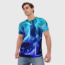 Футболка мужская Огненный неоновый градиент, цвет: 3D-принт — фото 2