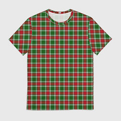 Мужская футболка Красно-зеленая клетка