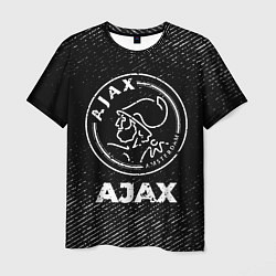 Футболка мужская Ajax с потертостями на темном фоне, цвет: 3D-принт