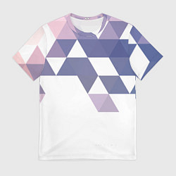 Мужская футболка Розово-фиолетовый паттерн и белый фон