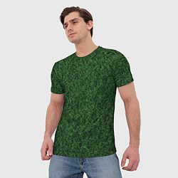 Футболка мужская Зеленая камуфляжная трава, цвет: 3D-принт — фото 2