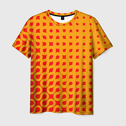 Футболка мужская Оранжевая абстракция, цвет: 3D-принт