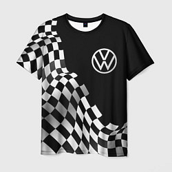 Футболка мужская Volkswagen racing flag, цвет: 3D-принт