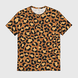 Мужская футболка Леопардовый цвет